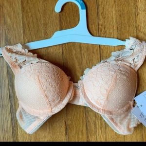 PUSH-UP PLUNGE COVERAGE BRA PEACH 32AA